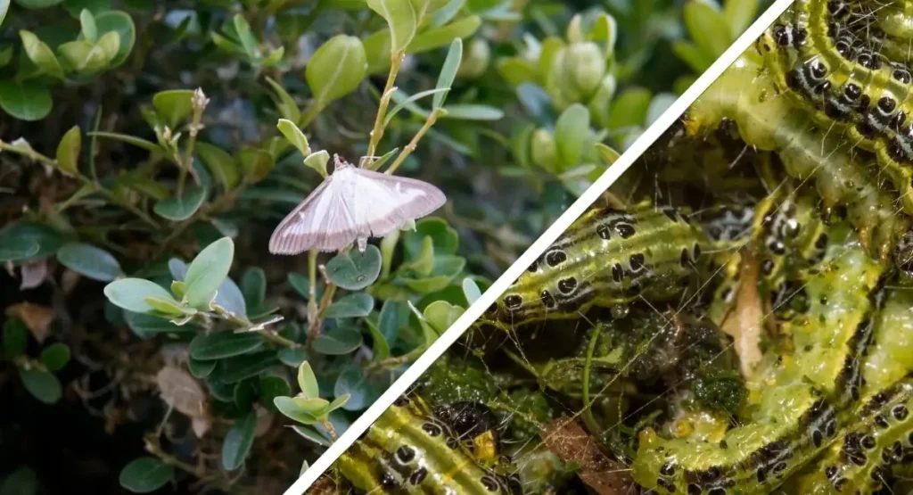 Read more about the article Co na ćmę bukszpanową? Jak zwalczyć gąsienice?
